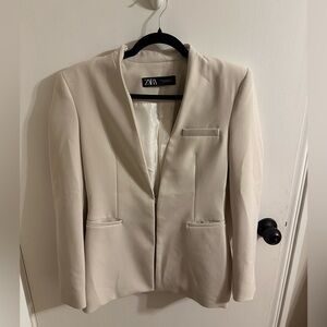Zara Lapelless Blazer